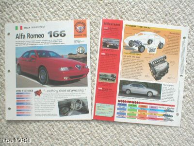 1998 / 1999 ALFA ROMEO 166 IMP Brochure, V6 | eBay