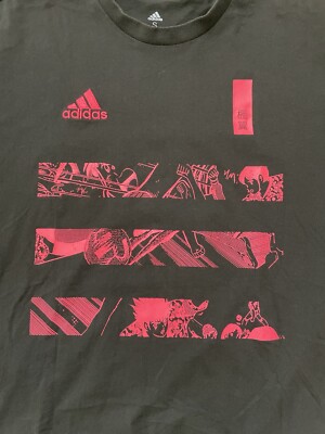 Adidas Men's Captain Tsubasa # 10 Manga Football Soccer Black T