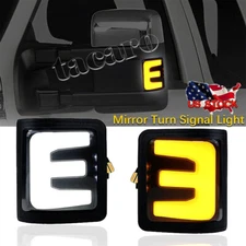 For F250 F350 F450 F550 Super Duty White/Amber Side Mirror Light DRL Signal Lamp