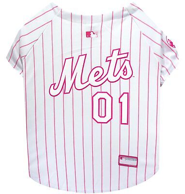 New York Mets Pet Pink Jersey - Large