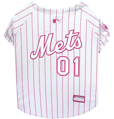  MLB Jersey for Dogs - New York Mets Pink Jersey, Large. Cute  Pink Outfit for Pets : Sports & Outdoors