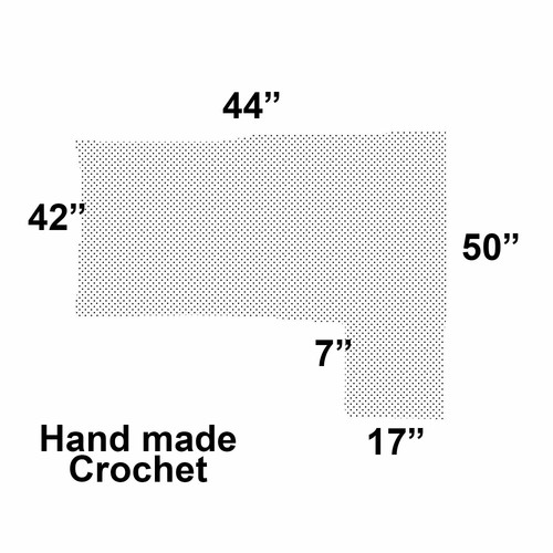 Hand Made, Vintage Bed Cover Crochet is hand-made using 100% Cotton Thread. - Picture 3 of 3