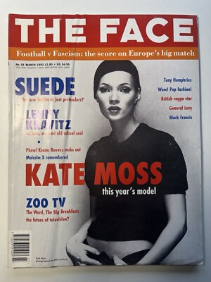 Kate Moss The Face No 54 March 1993 Kate Moss Lenny Kravitz Suede Keanu Reeves 