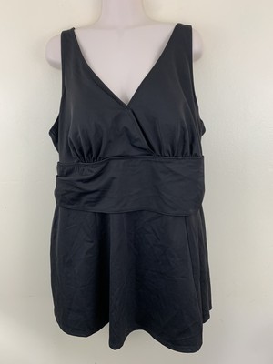 Swim 365 Woman Swimsuit One Piece Dress Black Size 24 W Ebay