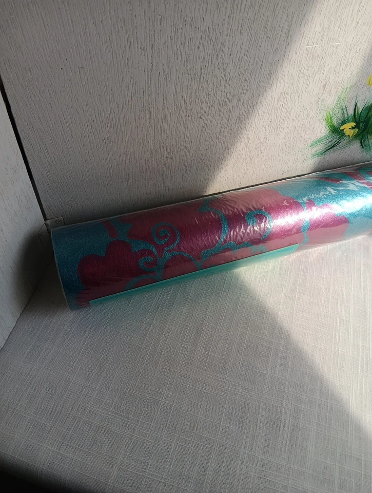 Anna французский бирюзовый синий/пурпурный отлива 20,5» X 11 ярдов запечатанный AT10018 - Изображение 3 из 4