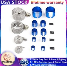Stainless Steel Braided Hose Cover Kit Engine Radiator Vacuum Fuel Line Sleeve