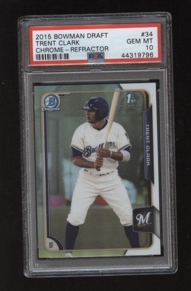 2015 Bowman Chrome Trent Clark Grisham Refractor Rookie PSA 10 Gem Mint Padres