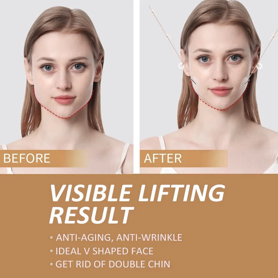 Cinta en forma de cintas en V de 20/60/80 piezas antiarrugas lifting facial instantáneo cuello ojos lifting facial Foto 4 de 4