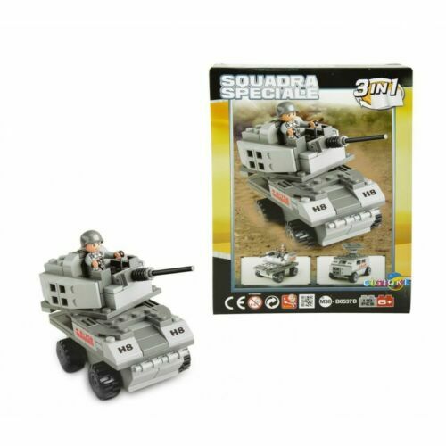 M4A3E8 Sherman Tank Building Set, Set Di Blocchi Da Costruzione per Carri Armati