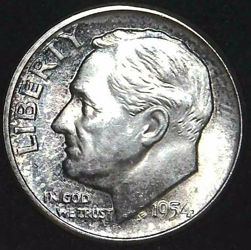1954-P 10C Roosevelt Dime BU 90% Silver 21olc0815