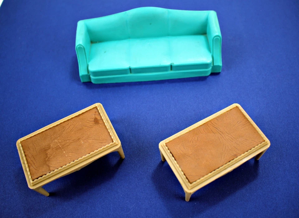 Plasco娃娃屋玩具微型家具壁炉沙发老式件 — 第 4/4 张图片