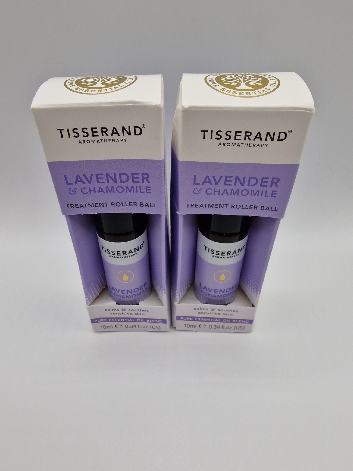 2 X Tisserand Aromatherapy Lavender Chamomile Roller Ball Soothes Sensitive Skin
