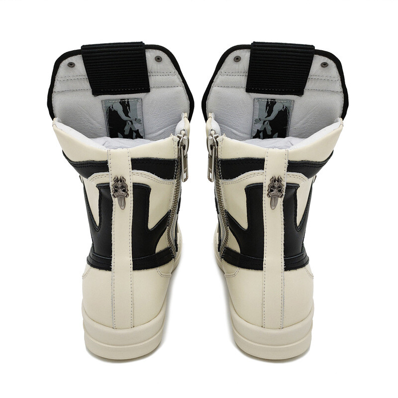 APL Scarpe uomo punta tonda scarpe alte con suole spesse allacciate