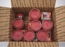 Lot Of 16 Luminessence Apple Cinnamon Scented Scalloped Jar Candles 3 oz