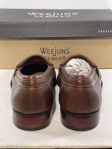 G.H. Bass Weejuns Jeremy Brown Men’s Sz 7.5D Tassel Loafer New In Box - Picture 4 of 12