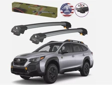 Roof Racks Cross Bars for Subaru Outback Wilderness Black-Gray 2024-25 Open-box