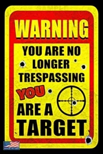 WORLDS GREATEST SIGNS! 8X12 ALL WEATHER METAL SIGN! NO TRESPASSING KEEP OUT