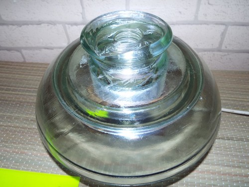 Aislante de vidrio URSS verde esmeralda sin