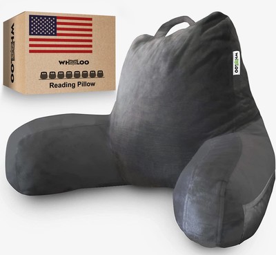 Reading Pillow Sitting Up in Bed Backrest Support Large Adult Back Wedge for ...