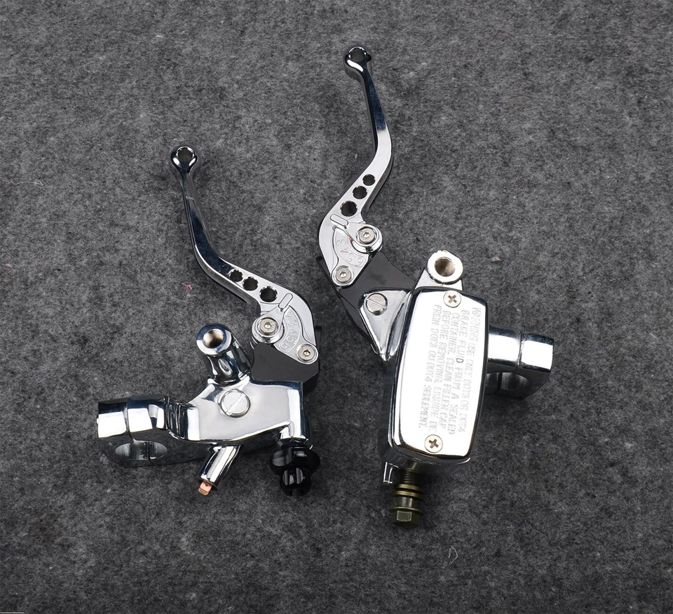 Palanca de embrague cilindro maestro de freno cromado EE. UU. para Honda STEED 400 VLX600 VT750 Foto 3 de 4