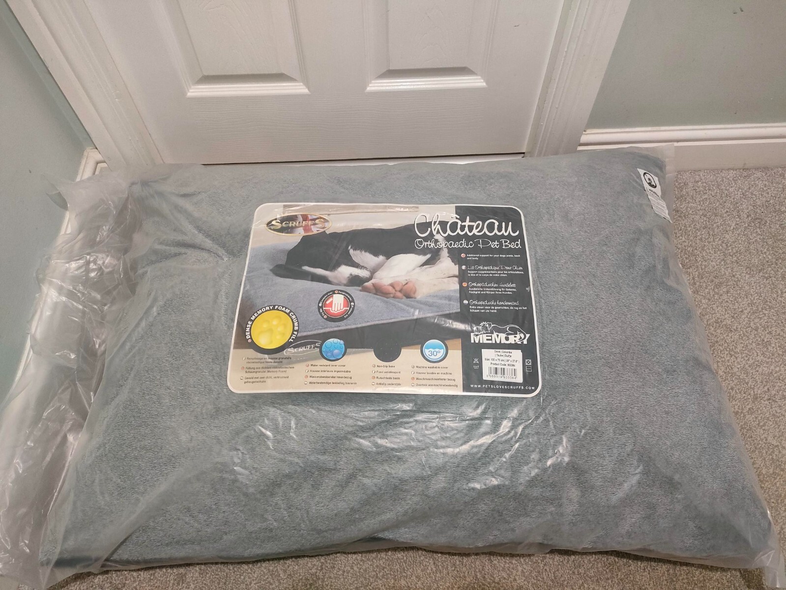 Scruffs Chateau Orthopaedic Grey Pet Bed 1000mm x 700mm eBay