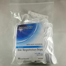 MARK3 Premium Bite Registration Trays Wide Body Posterior Disposable 50 Trays/Pk