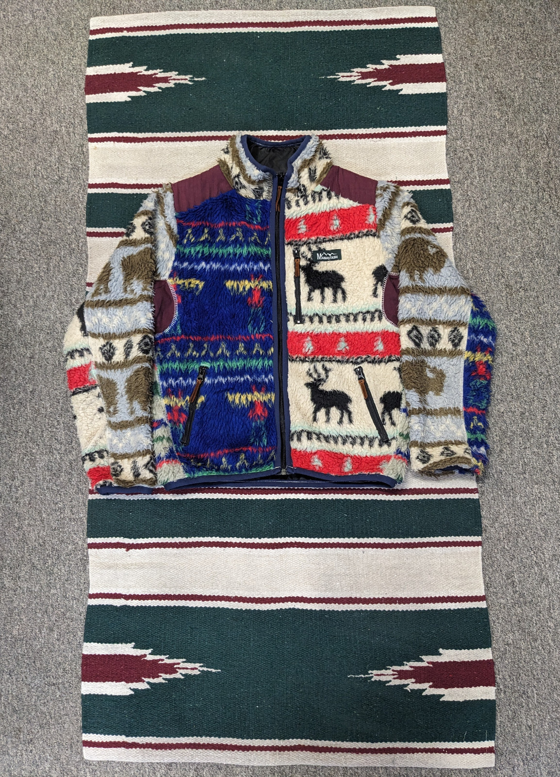 Manastash Patchwork Fleece Jacket, Small - image 1