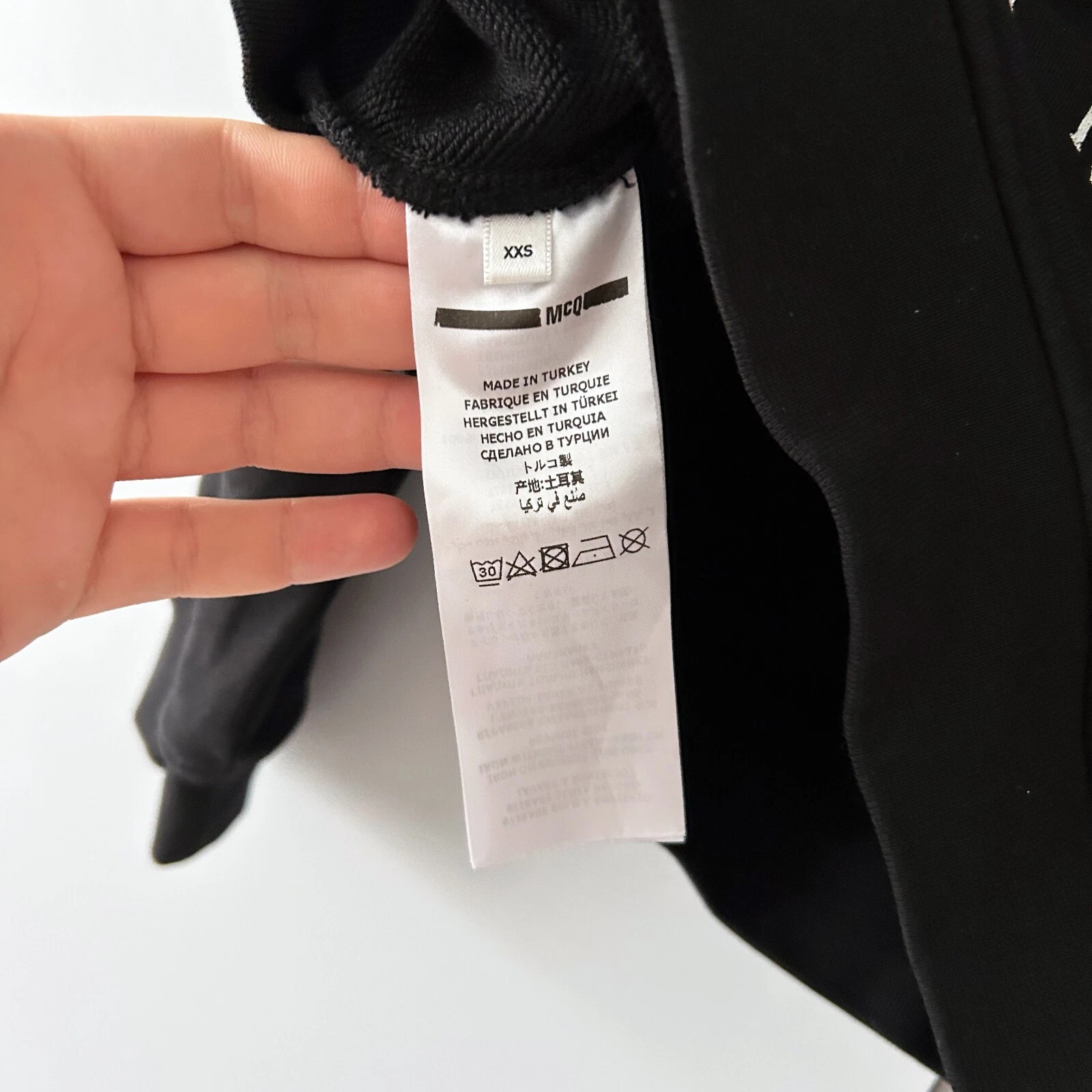 felpa con cappuccio logo mcq alexander mcqueen