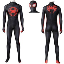 The Across Spider Verse Spiderman Miles Morales Jumpsuit Suit Cosplay Costume