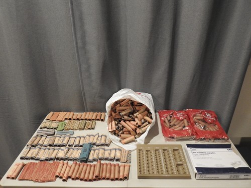 Huge Lot Of Coin Roll Wrappers And Counter Change Tray