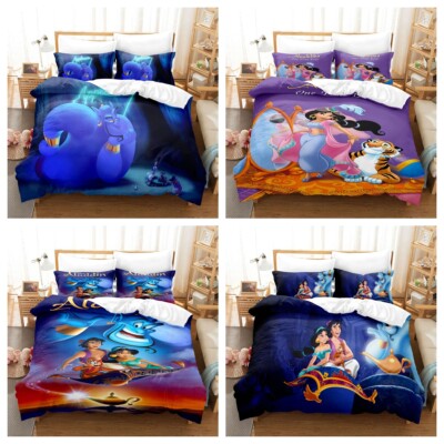 Kinder 3D Aladdin Mythos Bettbezug Set Bettwäsche Set Einzel Doppel Kissenbezug