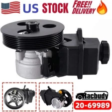 Power Steering Pump w/ Pulley & Reservoir 20-69989 for Chevy Impala 2006-2011 US