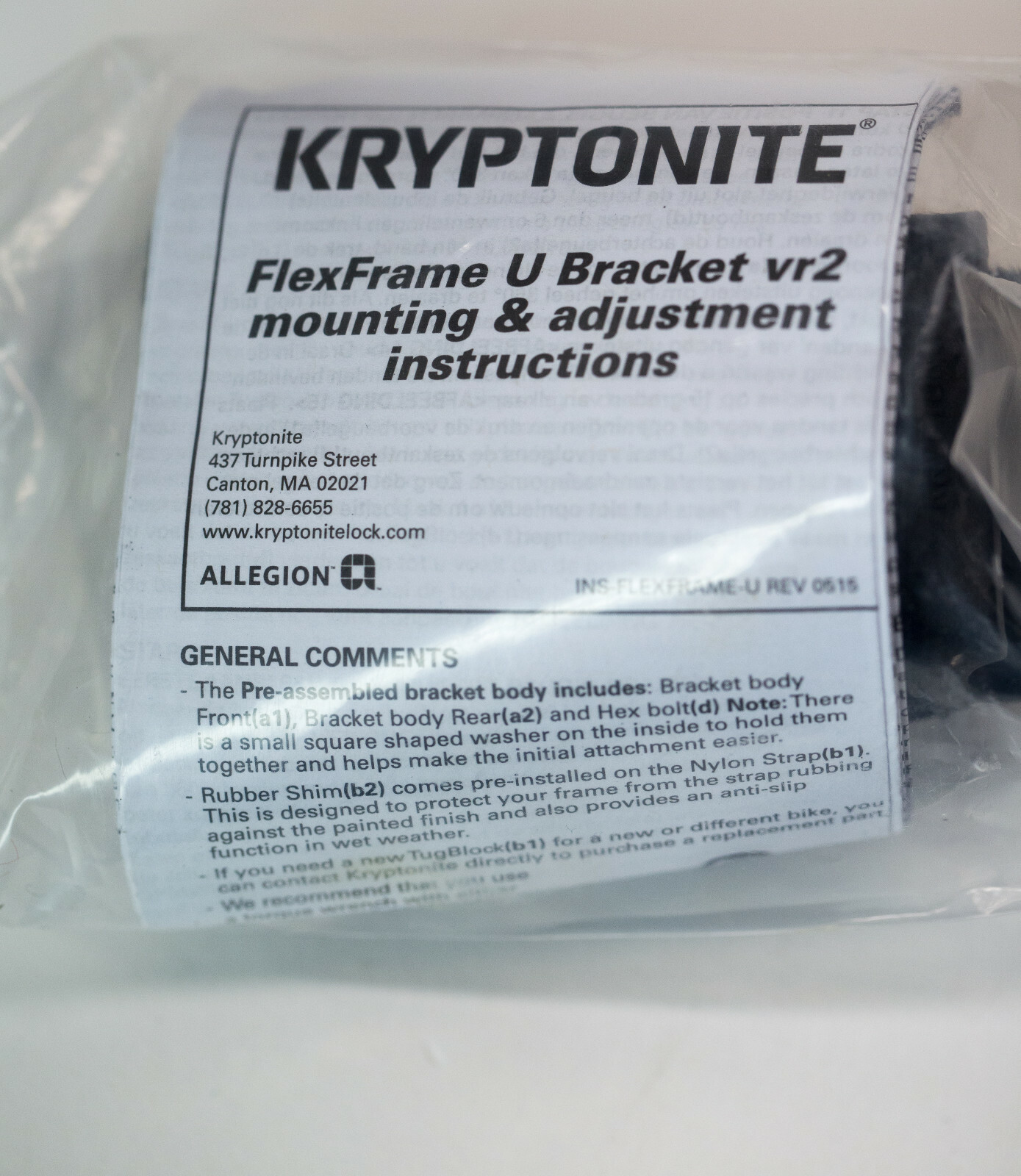 kryptonite flexframe u bracket vr2