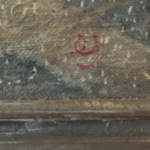 ANTIKER 50er Jahre Holz vergoldet, Samt gefüttert Rahmen Charles Harris Design Original Kunst - Bild 7 von 15