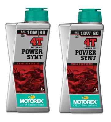2 Liters Engine Oil Motorex Power Synt 4T 10W60 100% Synthetic Ktm Husqvarna