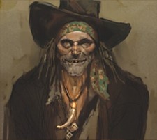 PIRATES POCKETMODEL Spanish Main 035 DAVID "BONES" WILEY UNPUNCHED Wizkids CSG