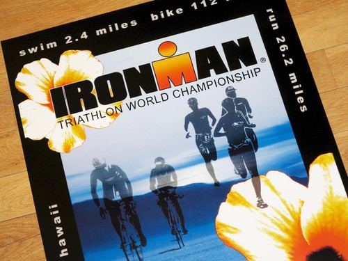 ironman 2001 hawaii poster original - triathlon neu rar