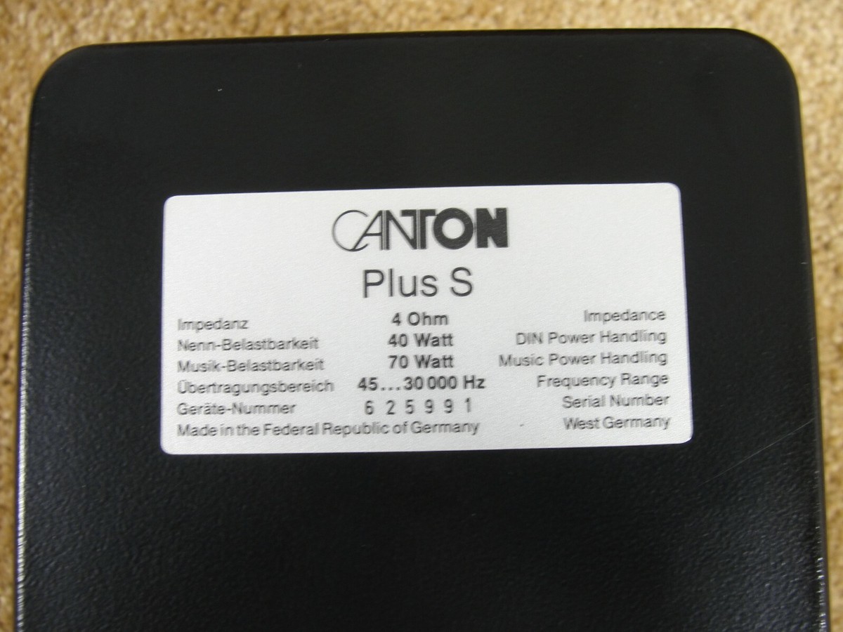 Canton Plus S Bookshelf / Satellite Speakers for Canton Plus Canton Plus S Bookshelf / Satellite Speakers for Canton Plus