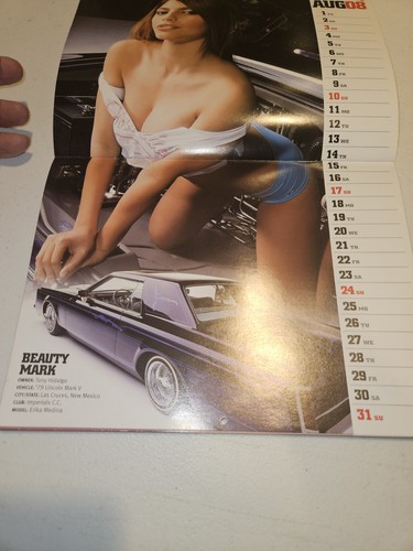 Lowrider Magazine Vintage 2008 Calendar Decent Condition Custom Cars - Foto 12 di 14