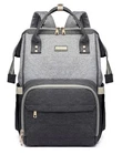 NEW - Diaper Bag Backpack w/ Changing Pad & Insulated Pockets Gray