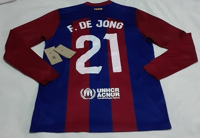 New Nike Frenkie de Jong FC Barcelona 23/24 Authentic Long Sleeve