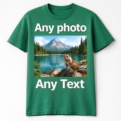 Gestalten Sie Ihr individuelles T-Shirt | Bild, Name, Logo oder Text hinzufügen | einzigartiges Geschenk