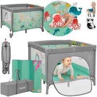 Laufstall Baby Laufgitter Mit Matratze Und Spielzeugset Schutzgitter 0-36 Monate