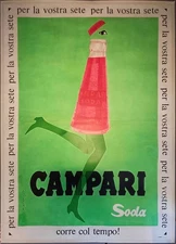 Original Campari Soda Advertising Poster
