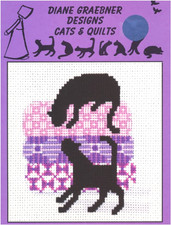 Lynn's Prints GIVE ME A KISS  Cats & Quilts #4 Cross Stitch Chart Diane Graebner