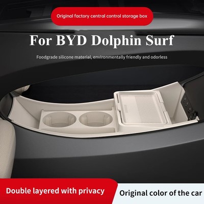 2025 For BYD Dolphin Surf Silicone Center Console Below Storage Box Organizer