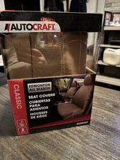 Tan Bucket Seat Cover Pair And Matching Head Rest Covers. New In Package