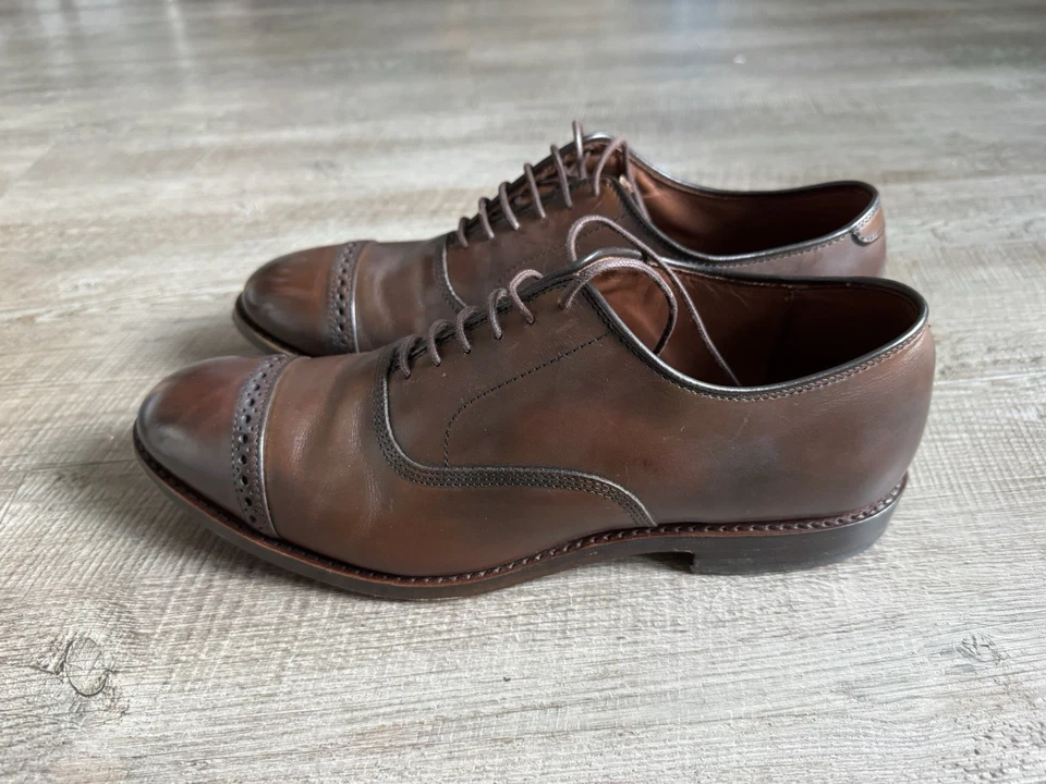 Allen Edmonds Fifth Avenue Cap Toe Oxford Dress Shoes Mens Size 10.5 E Drk Chili - Image 2 of 4