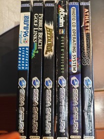 Lot 6 Sega Saturn Games PAL COMPLETE! Alien Trilogy,Hydlide,Athlete Kings Etc