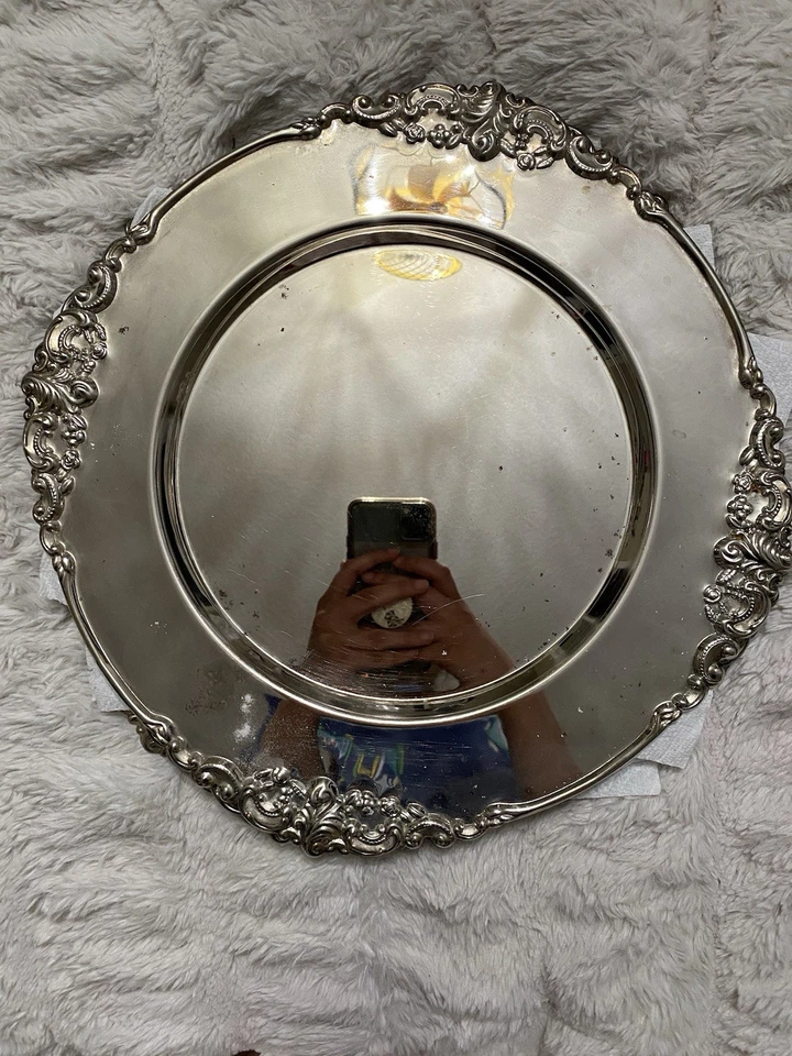 Juego de bandeja para servir de metal dorado Godinger Silver Art Co. de colección de 8 piezas Foto 4 de 4